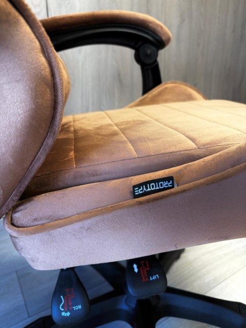 Fotel obrotowy gamingowy ENZO XL BROWN ALCANTARA