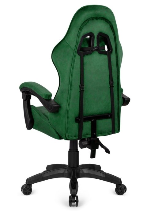 Fotel obrotowy gamingowy ENZO XL DARK GREEN ALCANTARA