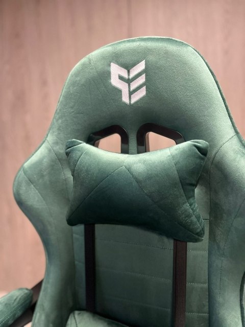 Fotel obrotowy gamingowy ENZO XL DARK GREEN ALCANTARA