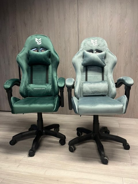 Fotel obrotowy gamingowy ENZO XL DARK GREEN ALCANTARA