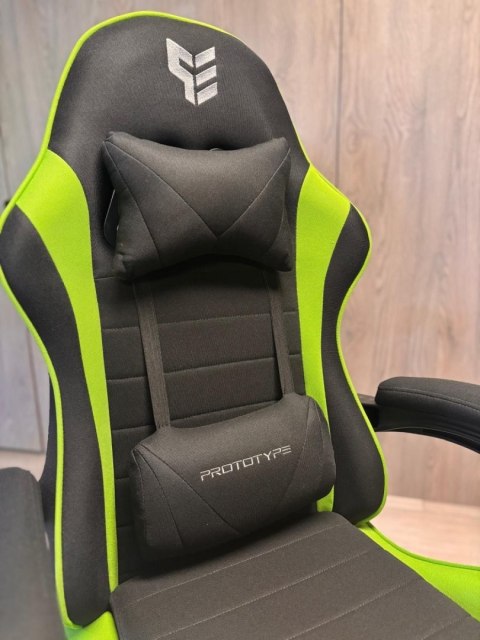 Fotel obrotowy gamingowy ENZO XL GREEN FABRIC