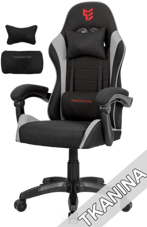 Fotel obrotowy gamingowy ENZO XL GREY FABRIC