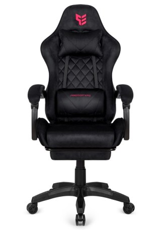 Fotel obrotowy gamingowy XL POKER PRO BLACK ALCANTARA