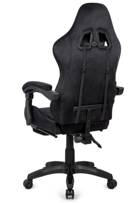 Fotel obrotowy gamingowy XL POKER PRO BLACK ALCANTARA