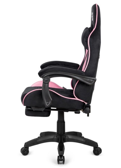 Fotel obrotowy gamingowy XL POKER PRO BLACK + PINK ALCANTARA