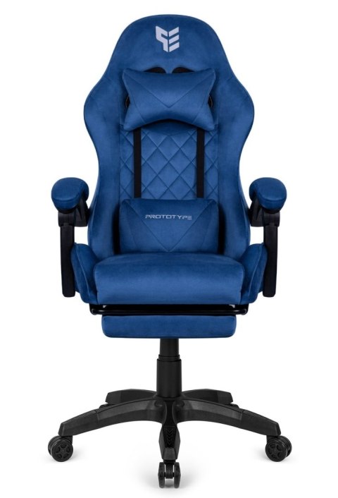 Fotel obrotowy gamingowy XL POKER PRO BLUE ALCANTARA