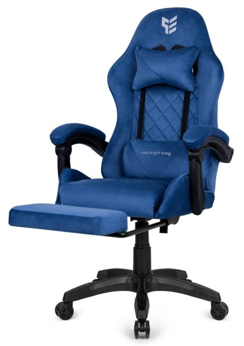 Fotel obrotowy gamingowy XL POKER PRO BLUE ALCANTARA