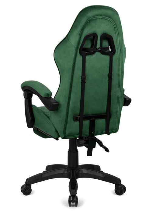 Fotel obrotowy gamingowy XL POKER PRO DARK GREEN ALCANTARA