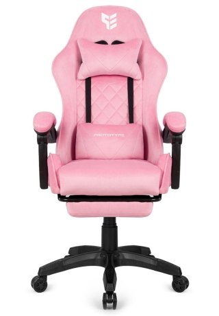 Fotel obrotowy gamingowy XL POKER PRO PINK SWEET ALCANTARA