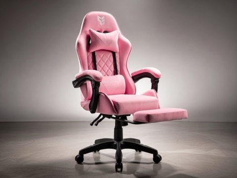 Fotel obrotowy gamingowy XL POKER PRO PINK SWEET ALCANTARA