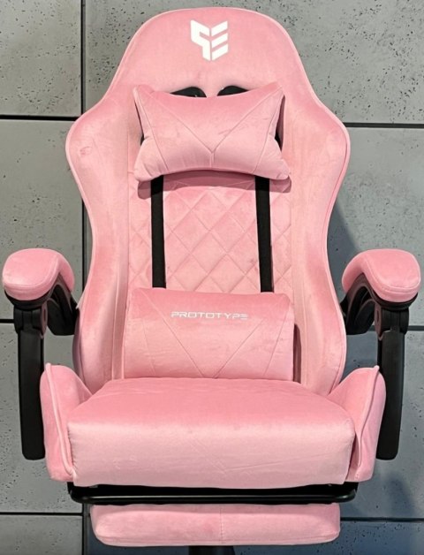 Fotel obrotowy gamingowy XL POKER PRO PINK SWEET ALCANTARA