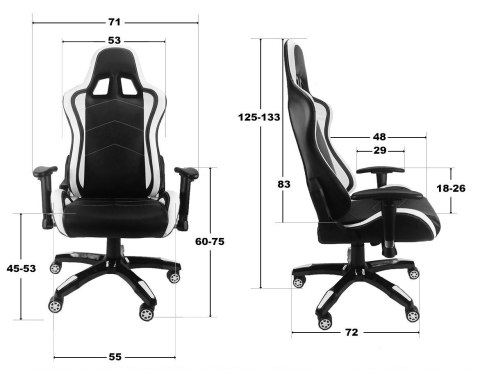 Fotel obrotowy gamingowy WARRIOR RED PRO-XL