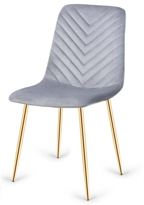Krzesła tapicerowane TRIO VELVET GOLD zestaw 4 sztuk kolory do wyboru