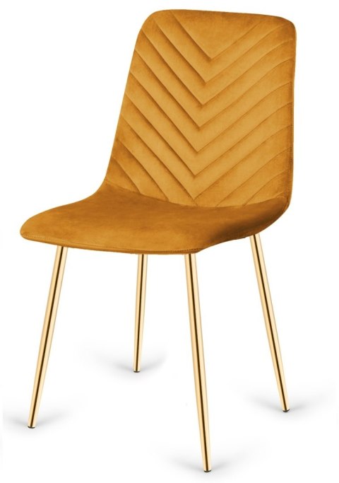 Krzesła tapicerowane TRIO VELVET GOLD zestaw 4 sztuk kolory do wyboru
