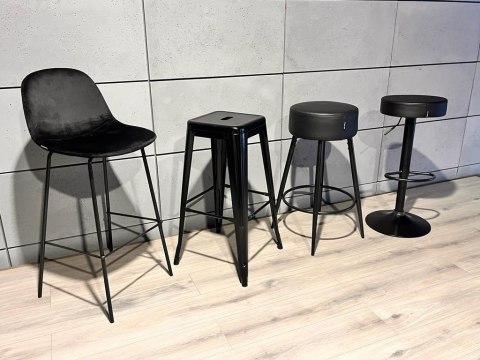 Krzesło barowe AVA GREY PU hoker BAR