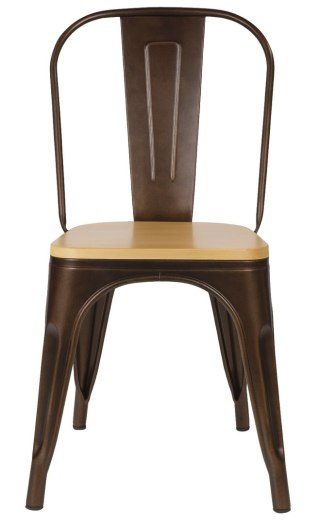 Krzesło metalowe loft CORSICA COPPER OAK TOLIX