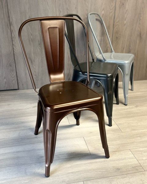 Krzesło metalowe loft CORSICA COPPER TOLIX