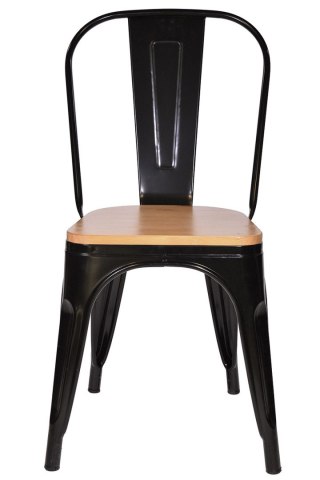 Krzesło metalowe loft CORSICA NERO PINE