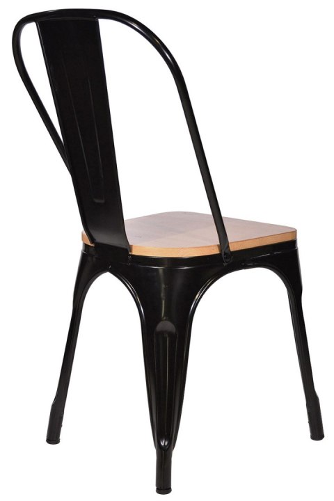 Krzesło metalowe loft CORSICA NERO PINE