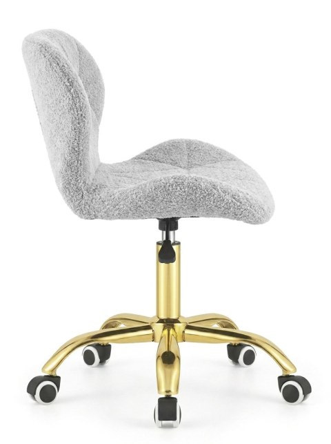 Krzesło obrotowe VASTO OFFICE BOUCLE GREY GOLD