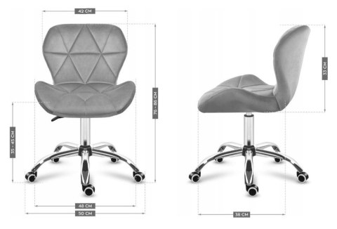 Krzesło obrotowe VASTO OFFICE PU BLACK + GREY II GATUNEK