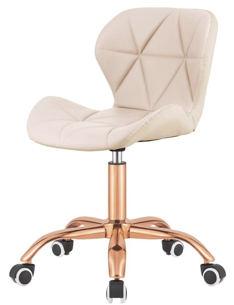 Krzesło obrotowe VASTO OFFICE PU CREAM ROSE GOLD