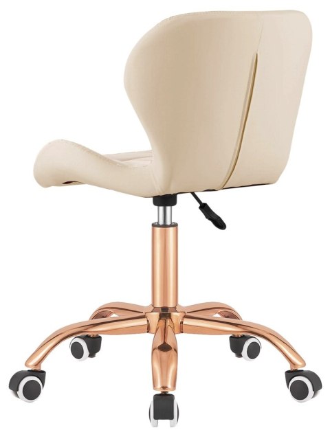 Krzesło obrotowe VASTO OFFICE PU CREAM ROSE GOLD