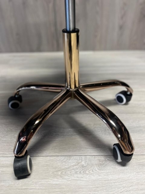 Krzesło obrotowe VASTO OFFICE PU CREAM ROSE GOLD