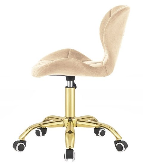 Krzesło obrotowe VASTO OFFICE VELVET BEIGE GOLD