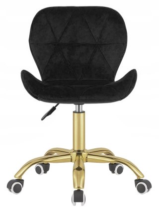Krzesło obrotowe VASTO OFFICE VELVET BLACK GOLD
