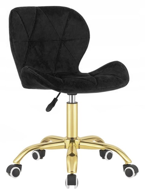 Krzesło obrotowe VASTO OFFICE VELVET BLACK GOLD