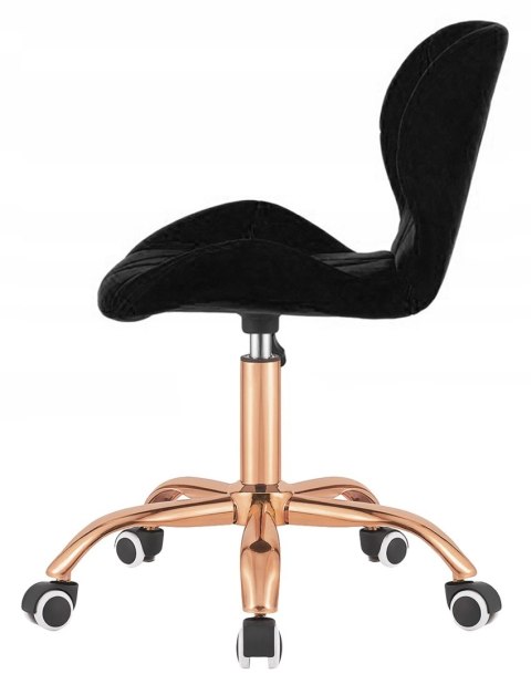 Krzesło obrotowe VASTO OFFICE VELVET BLACK ROSE GOLD