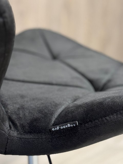 Krzesło obrotowe VASTO OFFICE VELVET BLACK SMOKE