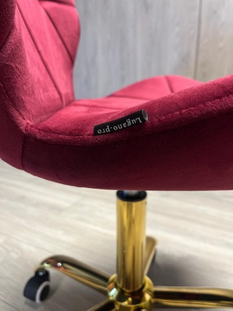 Krzesło obrotowe VASTO OFFICE VELVET BURGUNDY GOLD