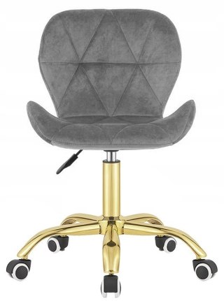 Krzesło obrotowe VASTO OFFICE VELVET DARK GREY GOLD
