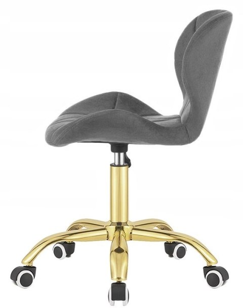 Krzesło obrotowe VASTO OFFICE VELVET DARK GREY GOLD