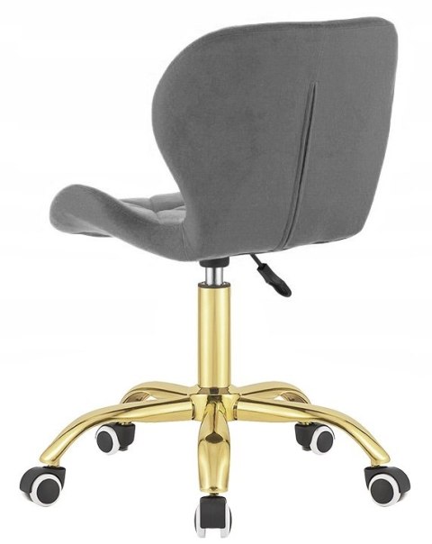 Krzesło obrotowe VASTO OFFICE VELVET DARK GREY GOLD