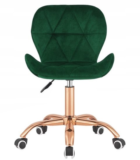 Krzesło obrotowe VASTO OFFICE VELVET FOREST GREEN ROSE GOLD