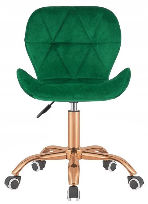 Krzesło obrotowe VASTO OFFICE VELVET GREEN ROSE GOLD