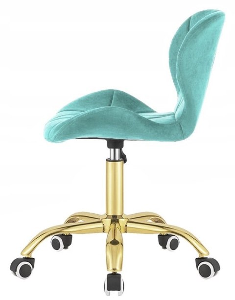 Krzesło obrotowe VASTO OFFICE VELVET MINT GOLD