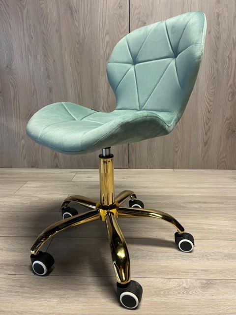 Krzesło obrotowe VASTO OFFICE VELVET MINT GOLD