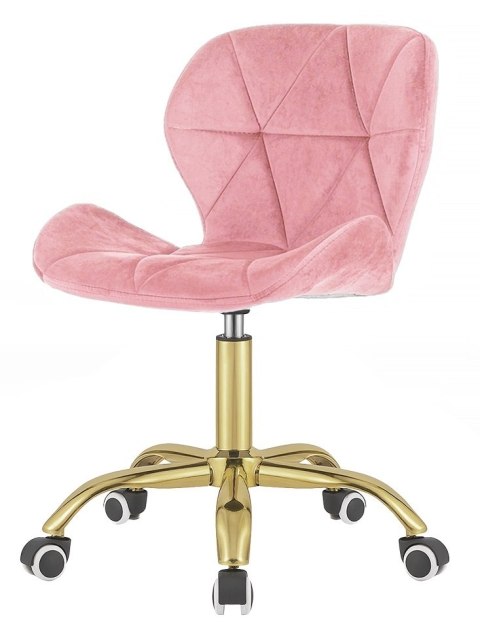 Krzesło obrotowe VASTO OFFICE VELVET PINK GOLD