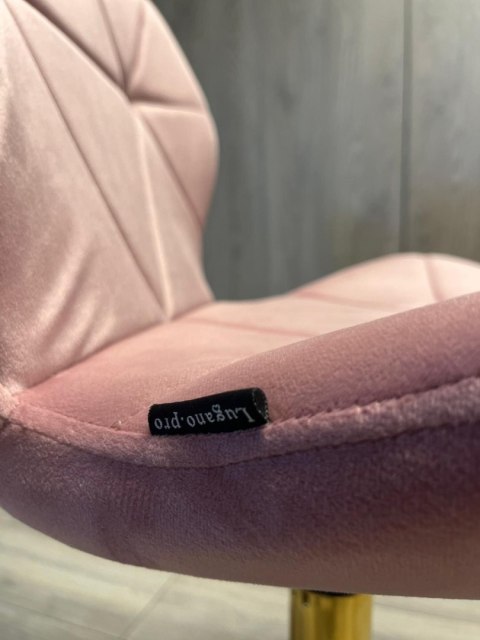 Krzesło obrotowe VASTO OFFICE VELVET PINK GOLD