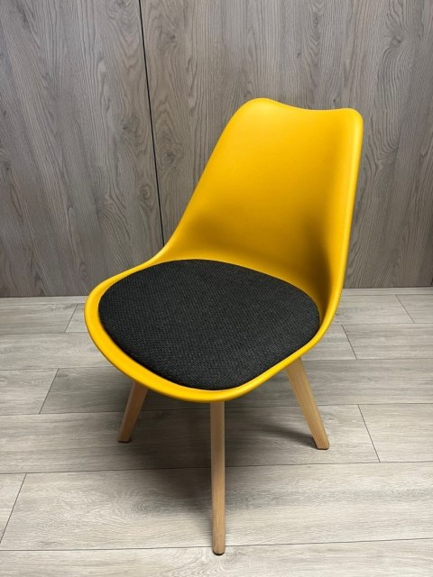 Krzesło skandynawskie MONZA HONEY BLACK FABRIC V