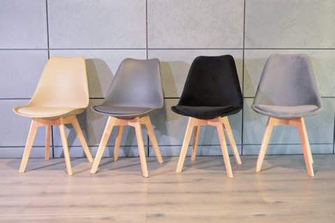 Krzesło skandynawskie MONZA HONEY BLACK FABRIC V