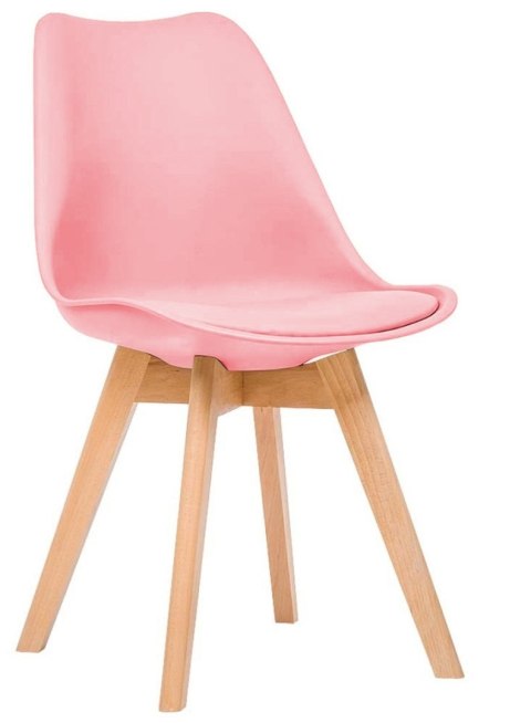 Krzesło skandynawskie MONZA PINK PU