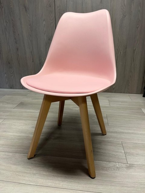 Krzesło skandynawskie MONZA PINK PU