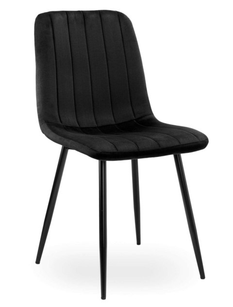 Krzesło tapicerowane AURORA VELVET BLACK
