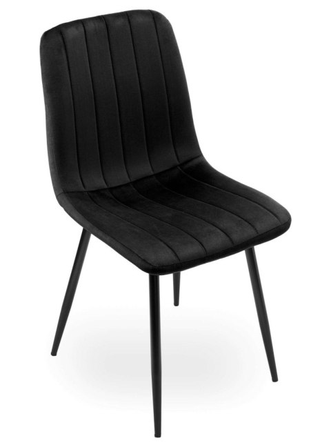 Krzesło tapicerowane AURORA VELVET BLACK