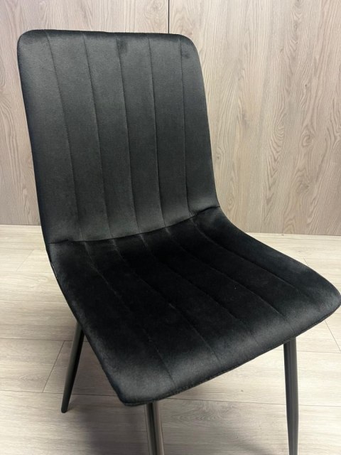 Krzesło tapicerowane AURORA VELVET BLACK